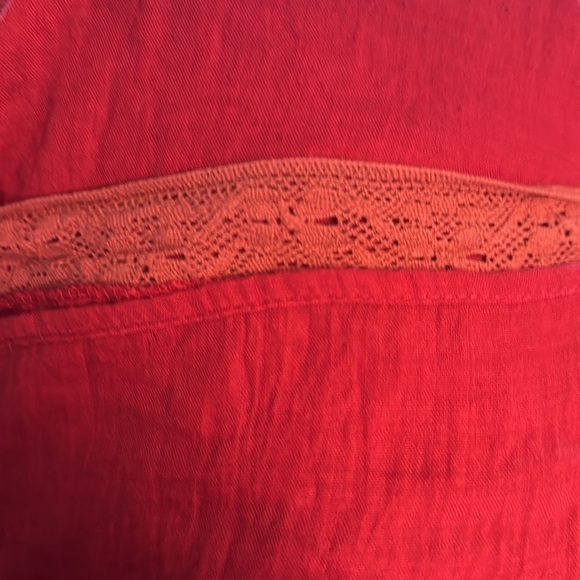 Altar’d State Boho pleated lace keyhole back lined casual dress Sz L - Picture 7 of 7